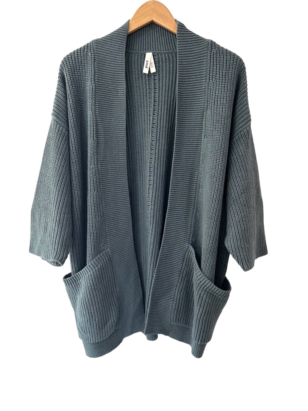 Pact oversized Knit open Coatigan Sweater M/L Ore cotton coastal chunky
